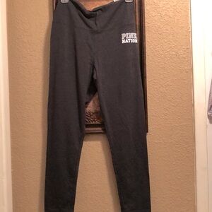 NWT PINK Nation Victoria’s Secret High Waist Ankle Legging. Large. Charcoal Gray